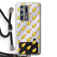 Waterijsjes: Huawei P40 Pro Plus Transparant Hoesje met koord