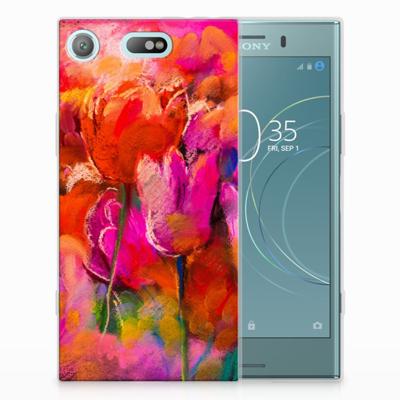 Smartphone hoesje Sony Xperia XZ1 Compact Tulips Smartphone hoesje Sony Xperia XZ1 Compact Tulips