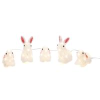 Konstsmide?Verlichte konijnen - 5 st - 15 x 15 x 8 cm - aan LED lichtsnoer - warm wit - dieren