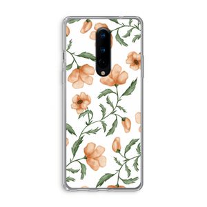 Peachy flowers: OnePlus 8 Transparant Hoesje