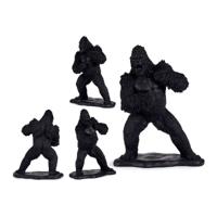 Decoratieve figuren Gorilla Zwart Hars (25,5 x 56,5 x 43,5 cm)