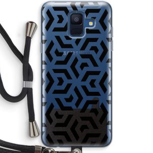 Crazy pattern: Samsung Galaxy A6 (2018) Transparant Hoesje met koord