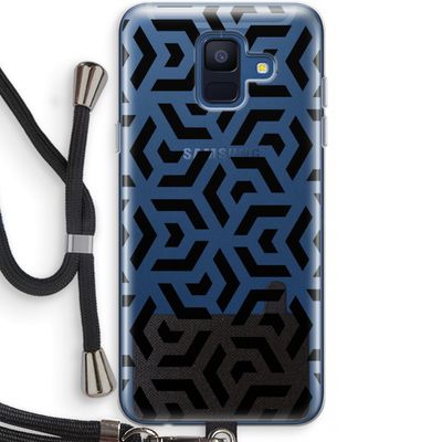 Crazy pattern: Samsung Galaxy A6 (2018) Transparant Hoesje met koord