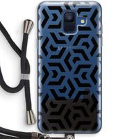 Crazy pattern: Samsung Galaxy A6 (2018) Transparant Hoesje met koord