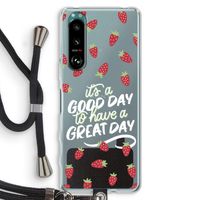 Don't forget to have a great day: Sony Xperia 5 III Transparant Hoesje met koord