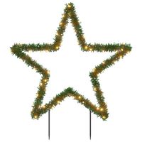 vidaXL Kerstverlichting ster met grondpinnen 80 LED's 60 cm