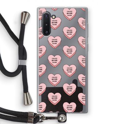 Chicks before dicks: Samsung Galaxy Note 10 Transparant Hoesje met koord