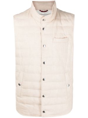 Brunello Cucinelli gilet à design matelassé - Tons neutres