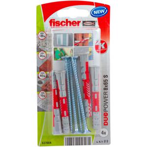 Fischer 537664 schroefanker & muurplug 4 stuk(s) Schroef- & muurplugset 65 mm