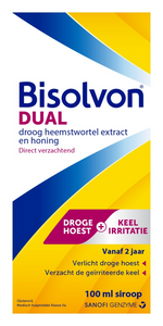 Bisolvon Dual Droge Hoest + Keelirritatie Siroop