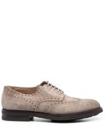 Santoni Emil perforated-detail leather brogues - Tons neutres