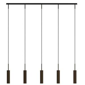 Audo Copenhagen Tubulaire Rail cluster 5 hanglamp lineair Bronzed