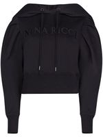 Nina Ricci hoodie en coton à logo brodé - Noir - thumbnail