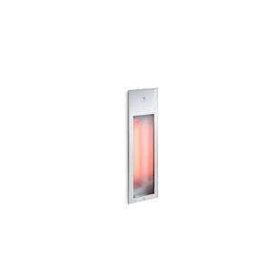 Pure White Infrarood Inbouwapparaat 19.9X61.9X10 cm Half Body Aluminium Sunshower