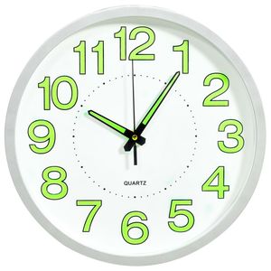 VidaXL Wandklok lichtgevend 30 cm wit