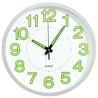 VidaXL Wandklok lichtgevend 30 cm wit