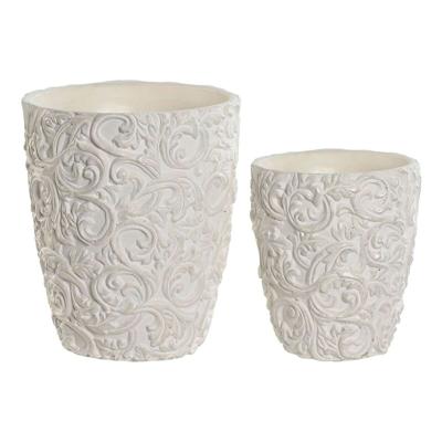 Grondlegger Home ESPRIT Cement 24 x 24 x 28 cm (2 Onderdelen)