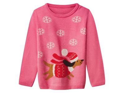 lupilu Kinder kersttrui met lampjes (Roze, 122/128)