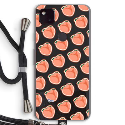 Just peachy: Pixel 4a 5G Transparant Hoesje met koord