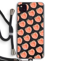 Just peachy: Pixel 4a 5G Transparant Hoesje met koord
