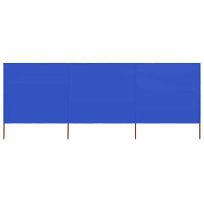 VidaXL Windscherm 3-panelen 400x120 cm stof azuurblauw