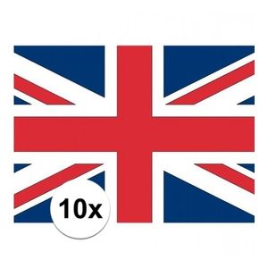 10x stuks Vlag Engeland stickers