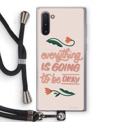 Optimistic flower girl: Samsung Galaxy Note 10 Transparant Hoesje met koord