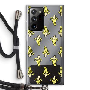 Bananas: Samsung Galaxy Note 20 Ultra / Note 20 Ultra 5G Transparant Hoesje met koord