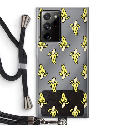 Bananas: Samsung Galaxy Note 20 Ultra / Note 20 Ultra 5G Transparant Hoesje met koord