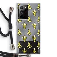 Bananas: Samsung Galaxy Note 20 Ultra / Note 20 Ultra 5G Transparant Hoesje met koord