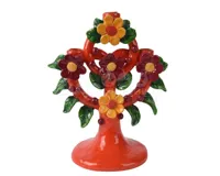 Kandelaar Flower Oranje 33cm