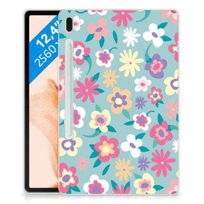 Samsung Galaxy Tab S7FE | Siliconen hoesje | Flower Power