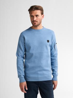 Petrol Knitwear Round Neck Basic M-3050-kwr249 Trui 5187 Pale Blue