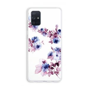 Waterverf bloemen: Galaxy A71 Transparant Hoesje