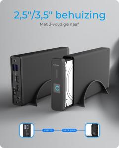 ICY BOX IB-382H-C31 HDD-/SSD-behuizing Zwart 2.5/3.5"