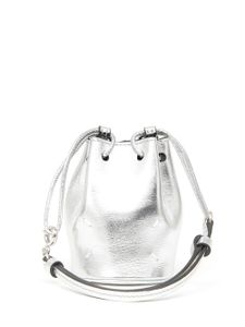 Maison Margiela mini sac seau à effet métallisé - Argent