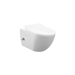 Wandcloset BWS Freedom Randloos met Bidetkraan Koudwater Wit (Excl. Zitting)