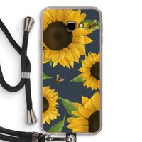 Sunflower and bees: Samsung Galaxy J4 Plus Transparant Hoesje met koord