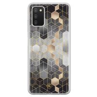 Samsung Galaxy A03s siliconen hoesje - Grey cubes Samsung Galaxy A03s siliconen hoesje - Grey cubes