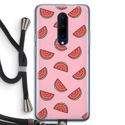 Watermeloen: OnePlus 7 Pro Transparant Hoesje met koord