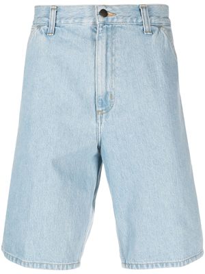 Carhartt WIP short cargo en jean à patch logo - Bleu
