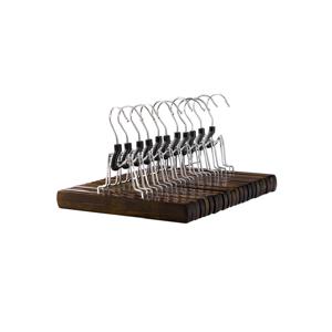 Houten kleerhangers, set van 12, Donker