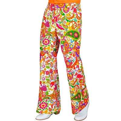 Flared 60&apos;s Broek Heren Peace & Paisley