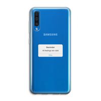 Reminder: Samsung Galaxy A50 Transparant Hoesje