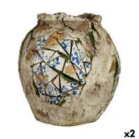 Decoratief tuinfiguur Ibergarden Polyresin Vaas 27 x 27 x 27 cm (2 Stuks)