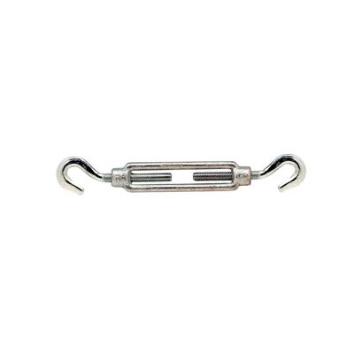 Spanschroeven/draadspanner met 2 haken - 1x - 11 cm - verzinkt staal - 70kg
