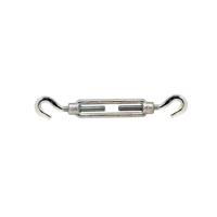 Spanschroeven/draadspanner met 2 haken - 1x - 11 cm - verzinkt staal - 70kg