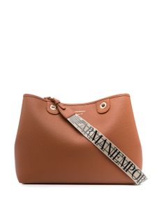 Emporio Armani sac cabas à logo imprimé - Marron