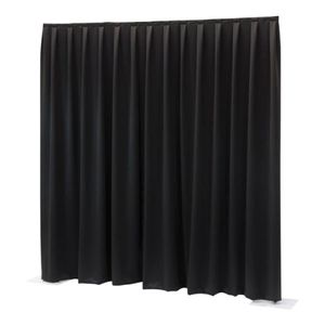 Showtec Gordijn voor het Pipes & Drapes systeem, zwart, 300 x 400 cm, 260 g/m2