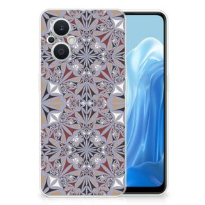 OPPO Reno8 Lite TPU Siliconen Hoesje Flower Tiles